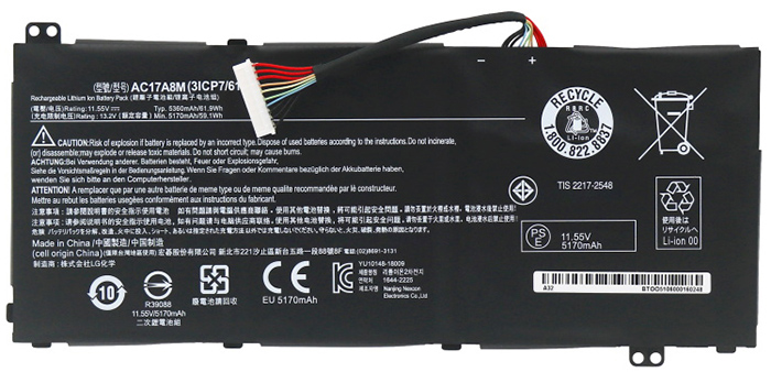 verenigbaar voor ACER AC17A8M Laptop Accu Laptop Accu Verenigbaar voor ACER AC17A8M