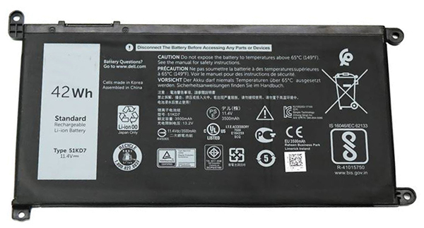verenigbaar voor Dell Chromebook-11-3189 Laptop Accu Laptop Accu Verenigbaar voor Dell Chromebook-11-3189