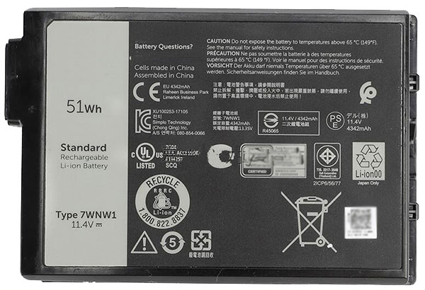 verenigbaar voor Dell 0DMF8C Laptop Accu Laptop Accu Verenigbaar voor Dell 0DMF8C