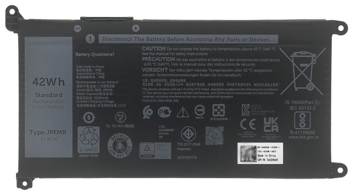 verenigbaar voor Dell P29T001 Laptop Accu Laptop Accu Verenigbaar voor Dell P29T001