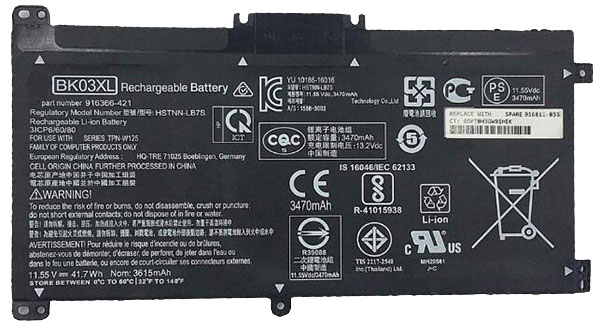 verenigbaar voor HP BK03XL Laptop Accu Laptop Accu Verenigbaar voor HP BK03XL