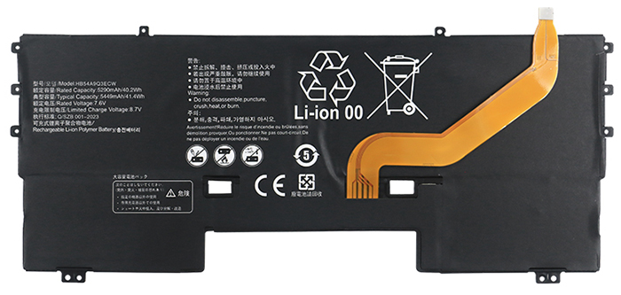 verenigbaar voor HUAWEI MateBook-X-WT-W19 Laptop Accu Laptop Accu Verenigbaar voor HUAWEI MateBook-X-WT-W19