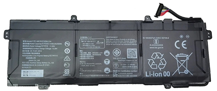 verenigbaar voor HUAWEI HB5881P1EEW-31A Laptop Accu Laptop Accu Verenigbaar voor HUAWEI HB5881P1EEW-31A