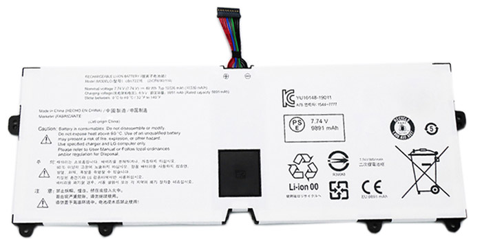verenigbaar voor LG gram-16-2021-16Z90PC Laptop Accu Laptop Accu Verenigbaar voor LG gram-16-2021-16Z90PC