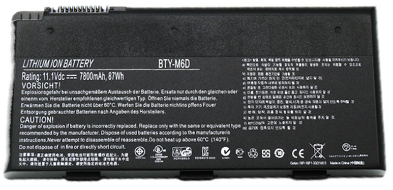 verenigbaar voor MSI GT70 Series Laptop Accu Laptop Accu Verenigbaar voor MSI GT70 Series
