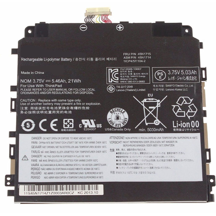verenigbaar voor LENOVO 45N1719 Laptop Accu Laptop Accu Verenigbaar voor LENOVO 45N1719