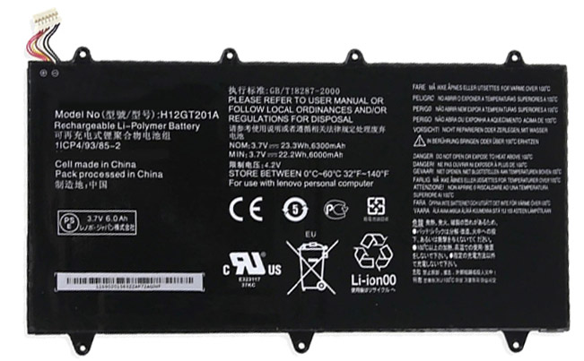 verenigbaar voor LENOVO H12GT201A Laptop Accu Laptop Accu Verenigbaar voor LENOVO H12GT201A