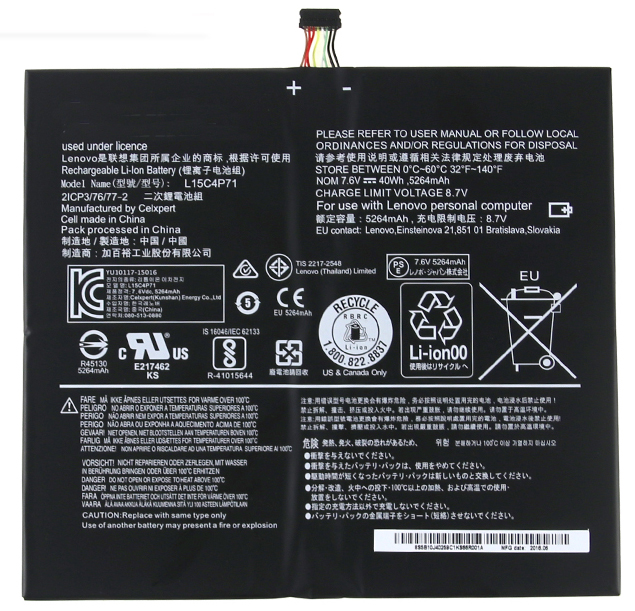 verenigbaar voor LENOVO IdeaPad-Miix-710-12IKB Laptop Accu Laptop Accu Verenigbaar voor LENOVO IdeaPad-Miix-710-12IKB