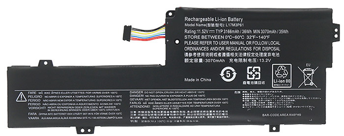 verenigbaar voor LENOVO L17L3P61 Laptop Accu Laptop Accu Verenigbaar voor LENOVO L17L3P61