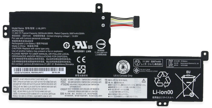 verenigbaar voor LENOVO L18L3PF1 Laptop Accu Laptop Accu Verenigbaar voor LENOVO L18L3PF1