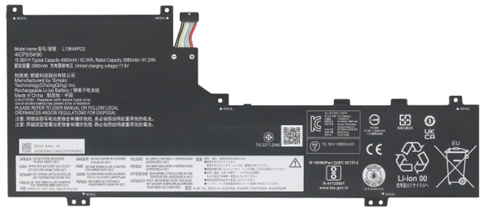 verenigbaar voor LENOVO Yoga-S740-14IIL Laptop Accu Laptop Accu Verenigbaar voor LENOVO Yoga-S740-14IIL