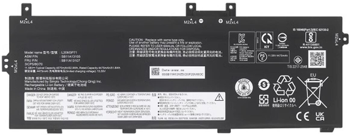 verenigbaar voor LENOVO L20M3P71 Laptop Accu Laptop Accu Verenigbaar voor LENOVO L20M3P71