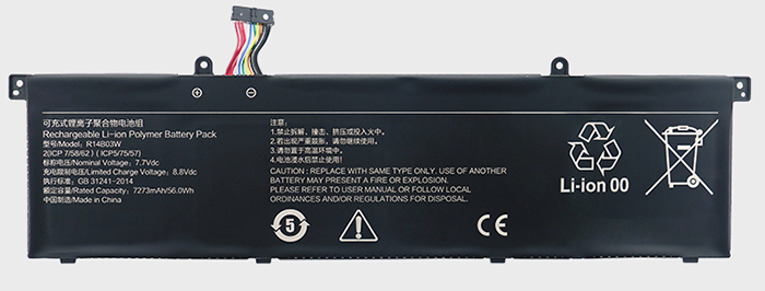 verenigbaar voor XIAOMI Pro-14-2021 Laptop Accu Laptop Accu Verenigbaar voor XIAOMI Pro-14-2021